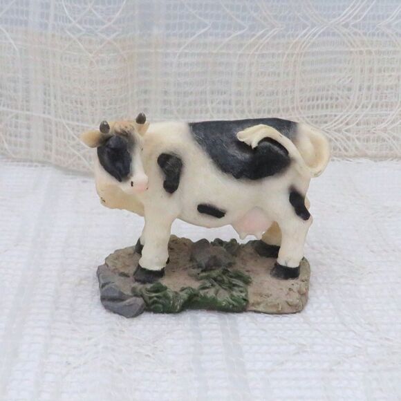 Young's Inc Cow, The Farmyard Standing Cow Figurine, Small Trinket Country Decor - Picture 2 of 9